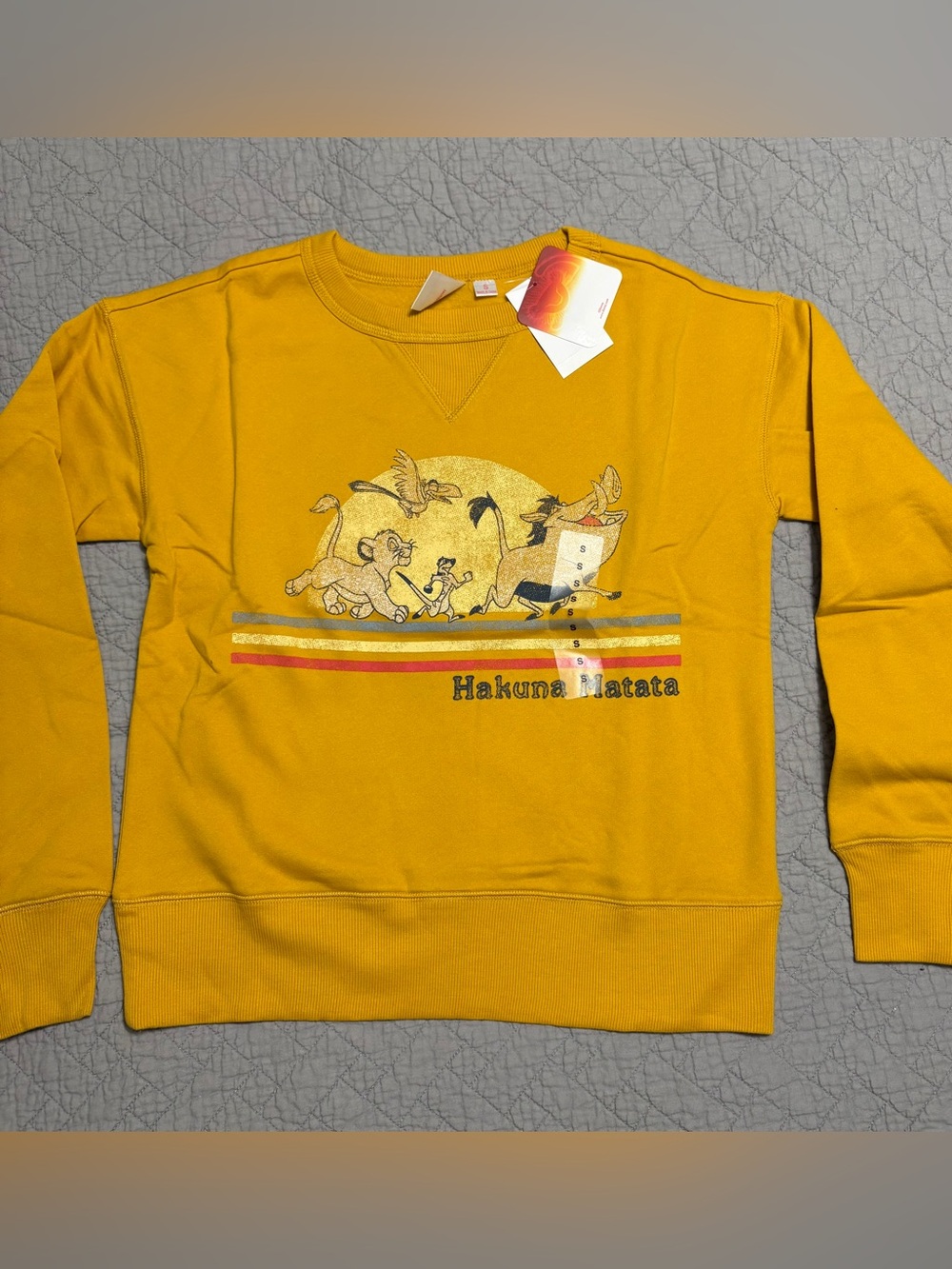 Disney The Lion King Kids Small Sweatshirt Simba Hakuna Matata NWT